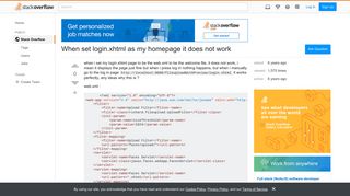 When set login.xhtml as my homepage it does not work - Stack Overflow