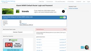 Xiaomi MiWiFi Default Router Login and Password - Clean CSS