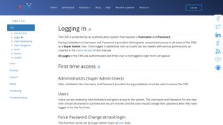 Login - Xibo Documentation | Xibo Open Source Digital Signage