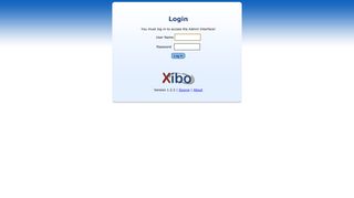 Xibo Admin - Please Login