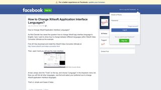 How to Change Xilisoft Application Interface Languages? | Facebook