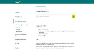 Log-in to XING | XING FAQ