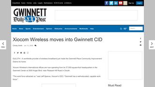 Xiocom Wireless moves into Gwinnett CID | Archive ...
