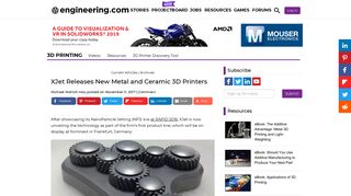 XJet Releases New Metal and Ceramic 3D Printers - Engineering.com