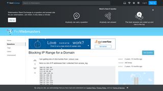 ip address - Blocking IP Range for a Domain - Webmasters Stack ...