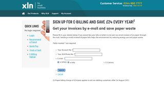 My Account - E-Billing | XLN Telecom