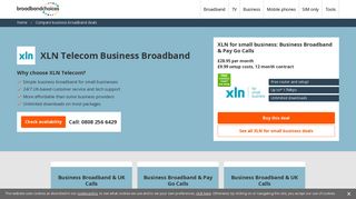 XLN Telecom business broadband deals - broadbandchoices