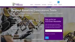 XLNTbrain Online Concussion Test for Athletes and Parents