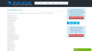MT4 brokers list - Duplikium's