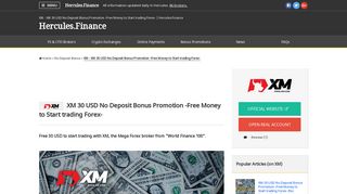 XM – XM 30 USD No Deposit Bonus Promotion -Free Money to Start ...