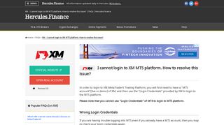 XM – I cannot login to XM MT5 platform. How to resolve this issue ...