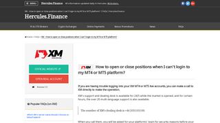 XM – How to open or close positions when I can't login to my MT4 or ...