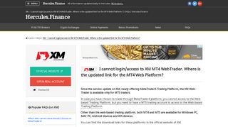 XM – I cannot login/access to XM MT4 WebTrader. Where is the ...