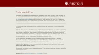 The University of Chicago - Error