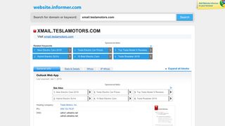 xmail.teslamotors.com at WI. Outlook Web App - Website Informer