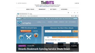 Xmarks Bookmark-Syncing Service Shuts Down - TidBITS