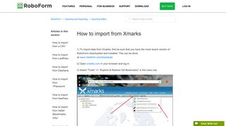 How to import from Xmarks – RoboForm