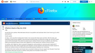 XMarks is Dead on May 1st, 2018 : firefox - Reddit