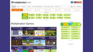 Free Multiplication Math Games | Multiplication.com