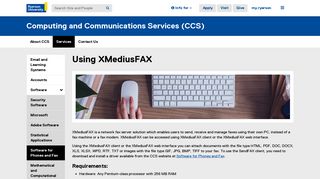 Using XMediusFAX - Computing and Communications Services ...
