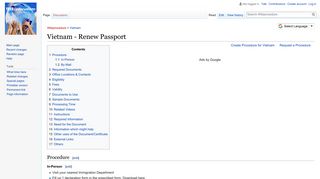 Vietnam - Renew Passport - Wikiprocedure