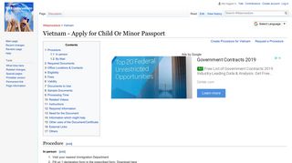 Vietnam - Apply for Child Or Minor Passport - Wikiprocedure