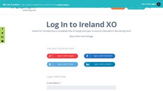 Login to Ireland XO | Ireland Reaching Out
