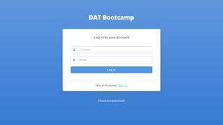 Login | DAT Bootcamp