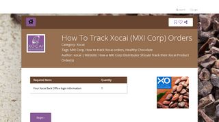 How To Track Xocai (MXI Corp) Orders - Steptap