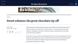 Sweet schemes: the great chocolate rip-off - Sydney Morning Herald