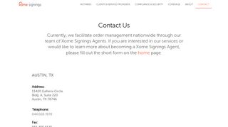 Contact - Xome Signings