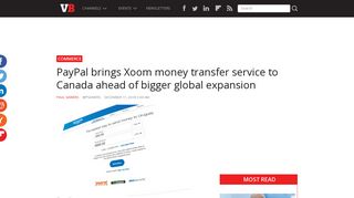 PayPal brings Xoom money transfer service to Canada ahead of ...