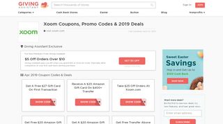 50% Off Xoom Coupons & Promo Codes Feb. 2019 - Giving Assistant