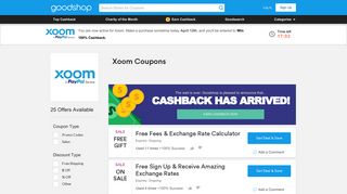 $25 Off Xoom Coupons, Promo Codes, Feb 2019 - Goodshop