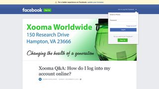 Xooma Q&A: How do I log into my account online? - Facebook