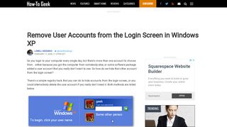 Remove User Accounts from the Login Screen in Windows XP