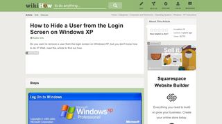 How to Hide a User from the Login Screen on Windows XP: 8 Steps