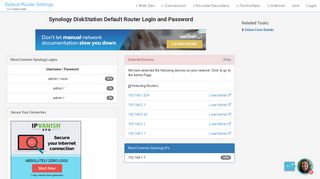 Synology DiskStation Default Router Login and Password - Clean CSS