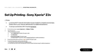 Set Up Printing - Sony Xperia Z3v | Verizon Wireless