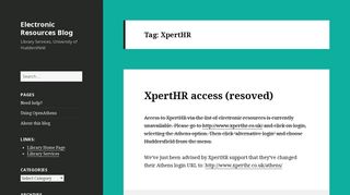 XpertHR – Electronic Resources Blog