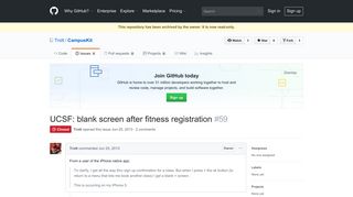 UCSF: blank screen after fitness registration · Issue #59 · Trott ...