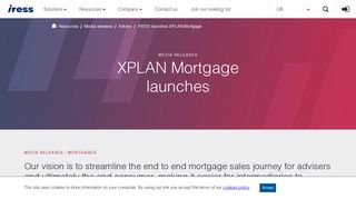 IRESS :: IRESS launches XPLAN Mortgage