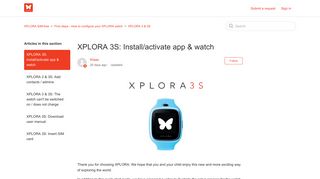 XPLORA 3S: Install/activate app & watch – XPLORA SIM-free