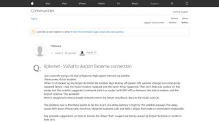 Xplornet - ViaSat to Airport Extreme conn… - Apple Community