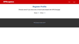 XPO Drayage Driver Portal - Register