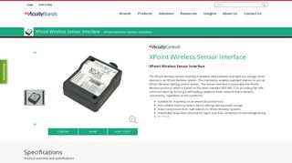 XPoint Wireless Sensor Interface - Acuity Brands