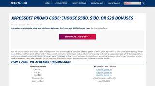 Xpressbet Promo Code: Choose $500, $100, or $20 Welcome Bonus