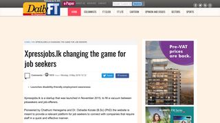 Xpressjobs.lk changing the game for job seekers | FT Online - Daily FT