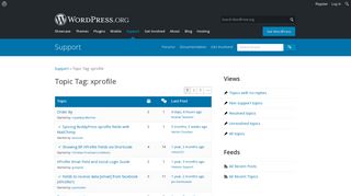 Topic Tag: xprofile | WordPress.org