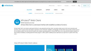 XProtect® Web Client - web-based interface| Milestone Systems